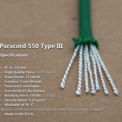 Bracciale PARACHUTE CORD - PARACORD Type III - 550